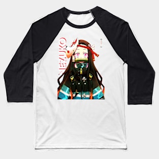 Nezuko Demon Slayer Vector Art Baseball T-Shirt